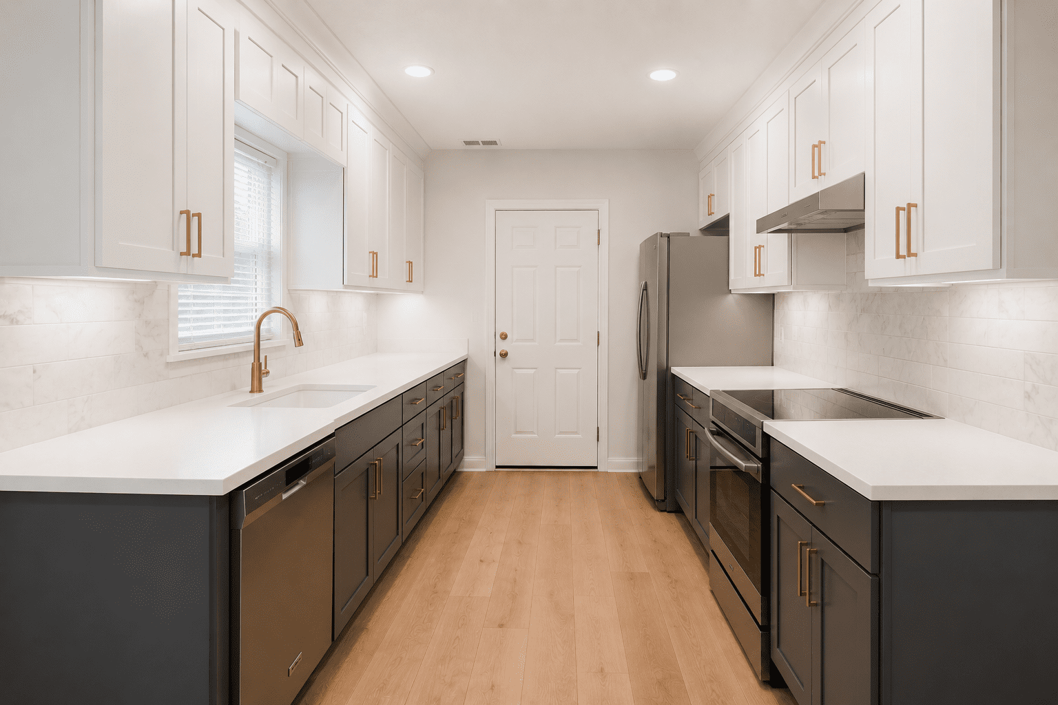 After — two-tone kitchen remodel in Gaithersburg, MD
