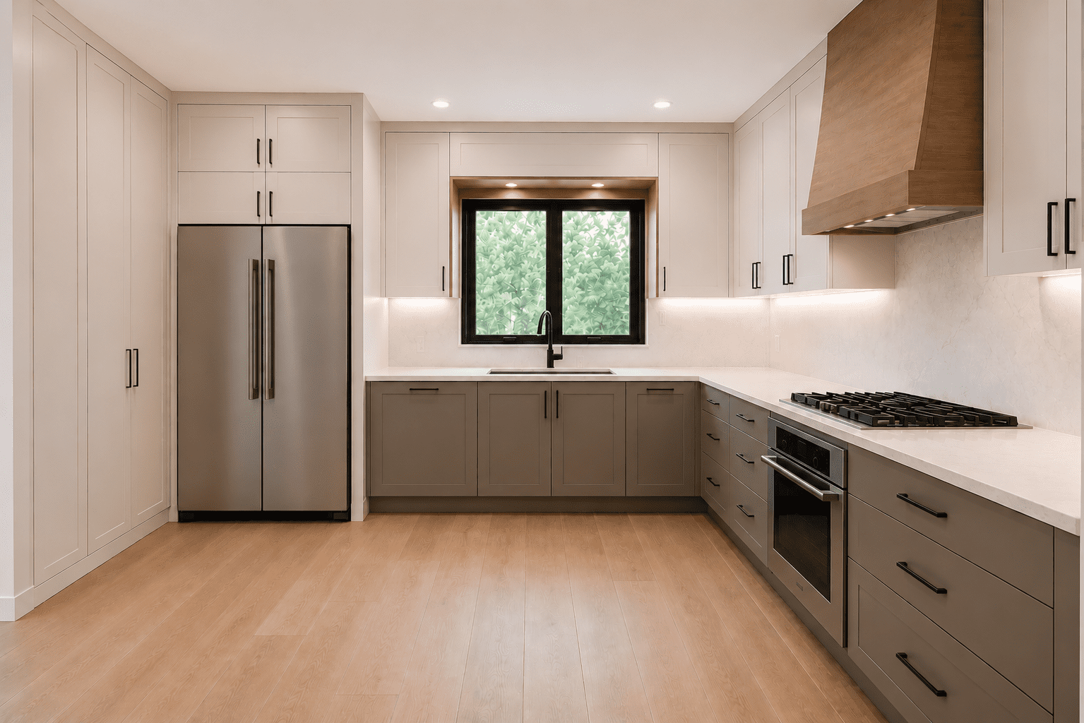 After — modern European-style kitchen in Potomac, MD